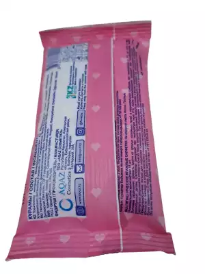 Влажные салфетки Flovell Care, розовые 15 шт – очищающие, без запаха